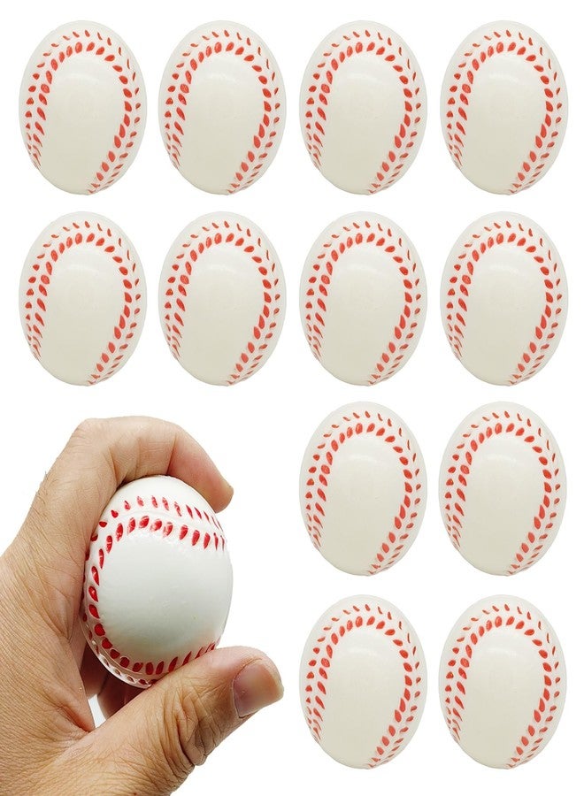 Urspasol Mini Baseball Stress Balls -12-Pack 2 Inch Soft Mini Sport Squeeze Ball Small Foam Baseball for Party Fun, Favors, Anxiety Relief & Team Building Gifts - Image 1